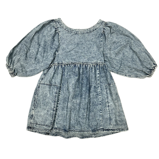 Dress Casual Short By Free People In Blue Denim, Size: M