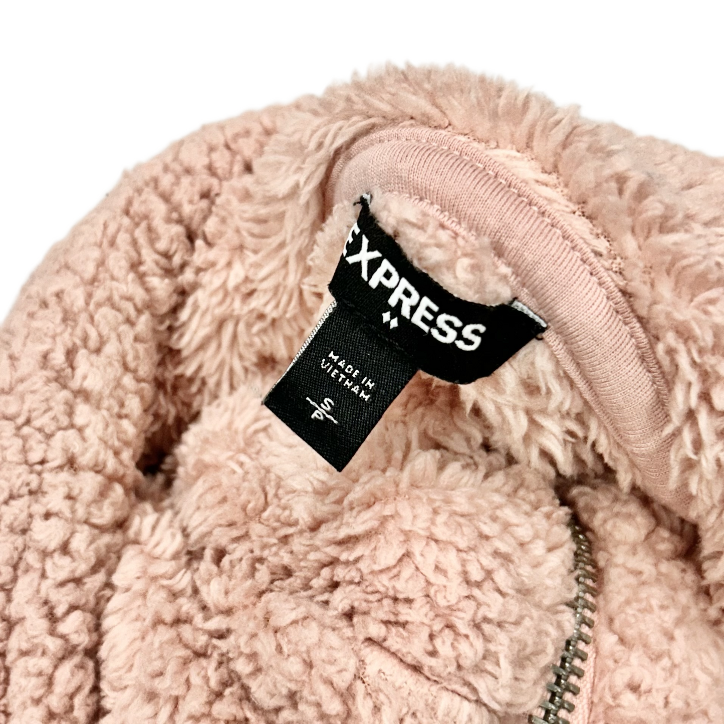 Jacket Faux Fur & Sherpa By Express In Pink, Size: S