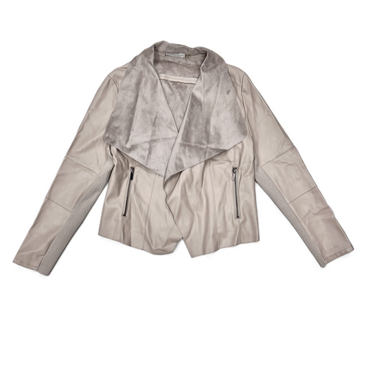 Jacket Leather By Bagatelle In Taupe, Size: Xl