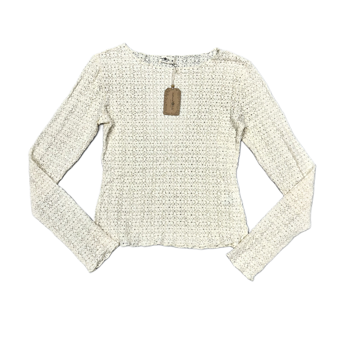 Top Long Sleeve By Natural Life In Cream, Size: M