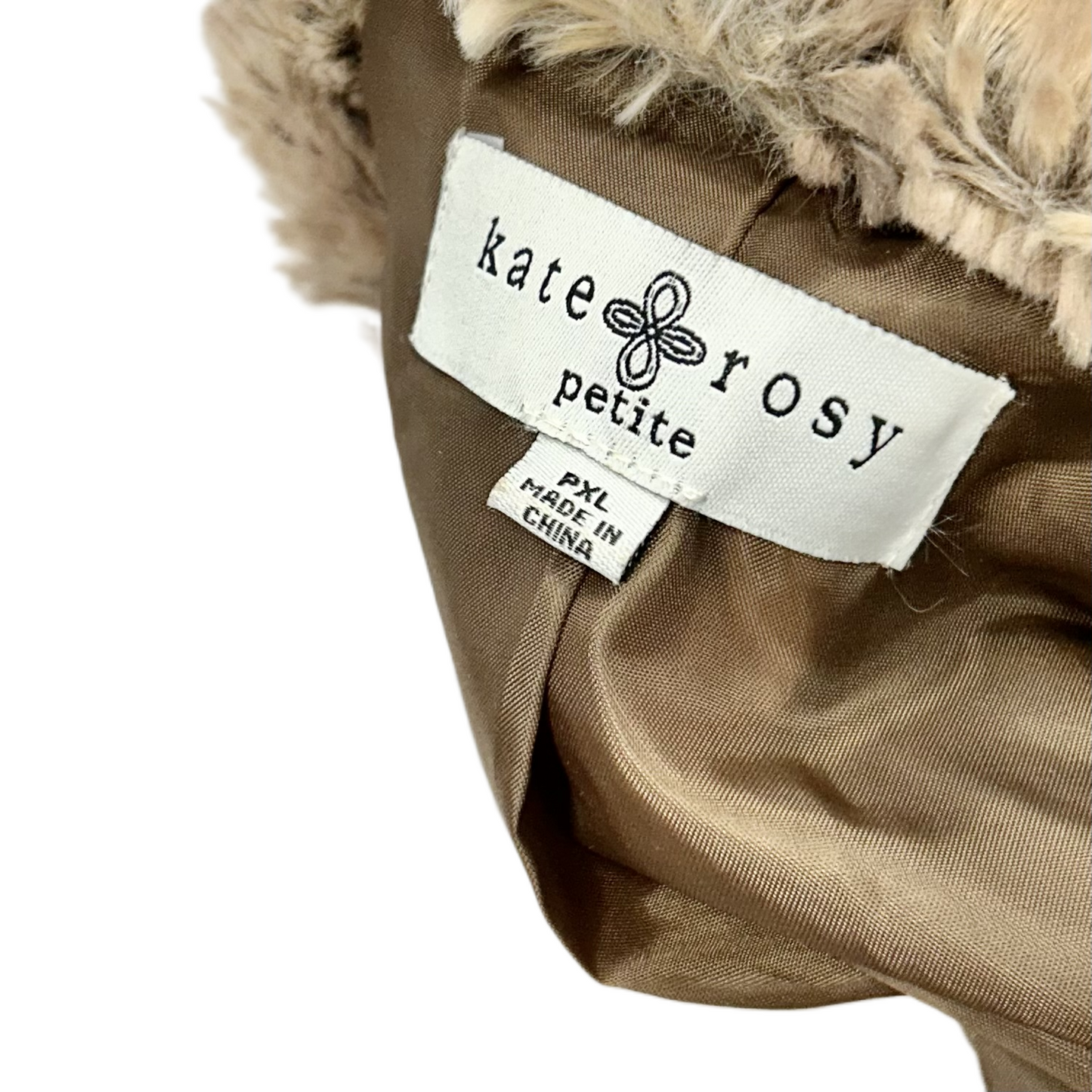 Vest Faux Fur & Sherpa By Kate Rosy In Tan, Size: XLp