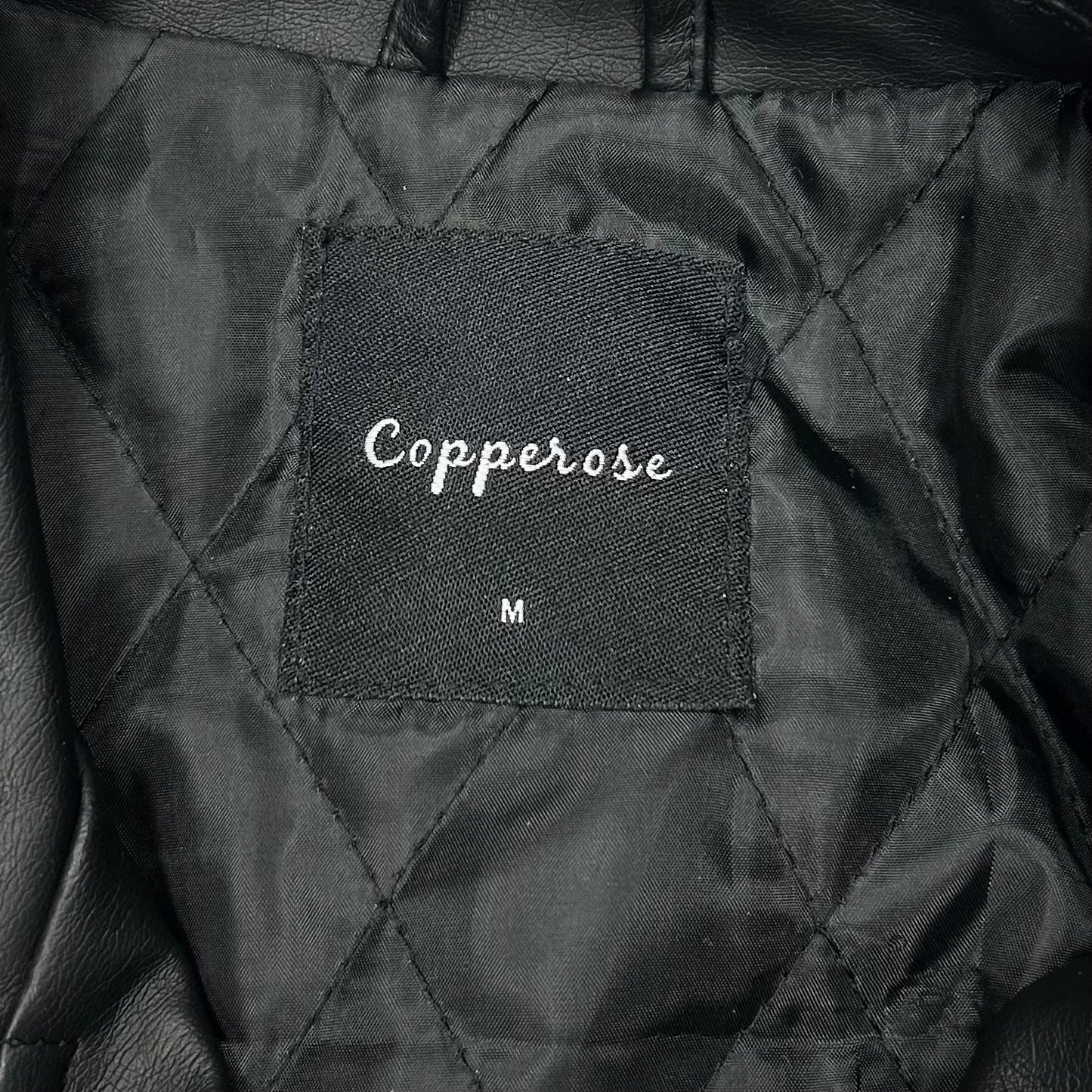 Jacket Moto By Copperose In Black & Silver, Size: M