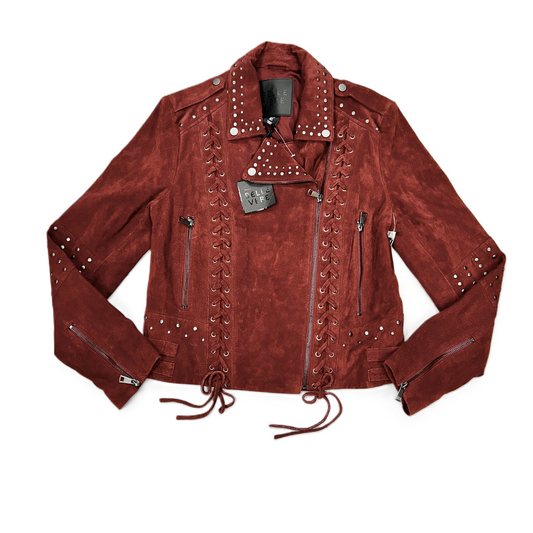 Jacket Leather By Belle Vere In Red, Size: L