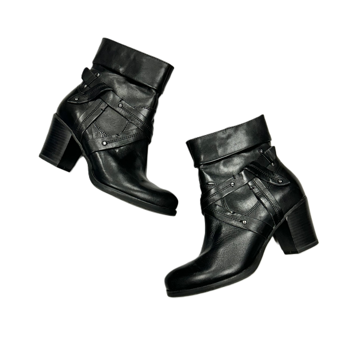 Boots Ankle Heels By Tamaris In Black, Size: 6.5