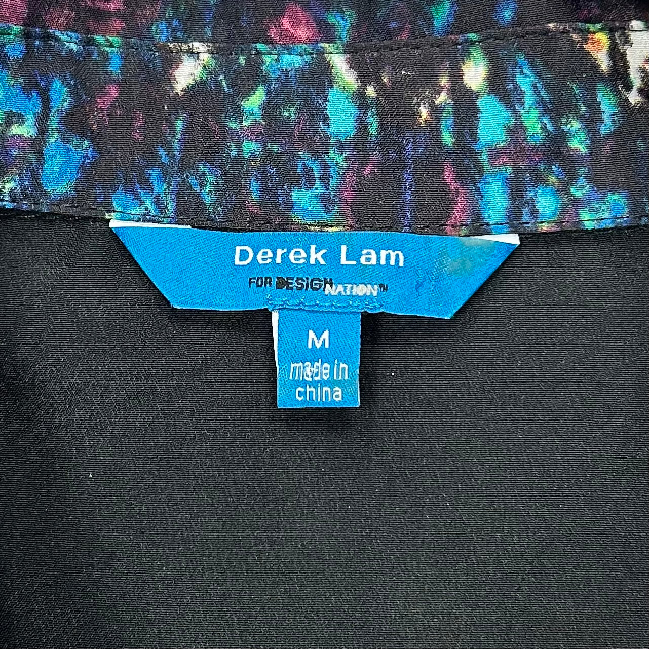 Top Long Sleeve Designer By Derek Lam In Black & Blue, Size: M