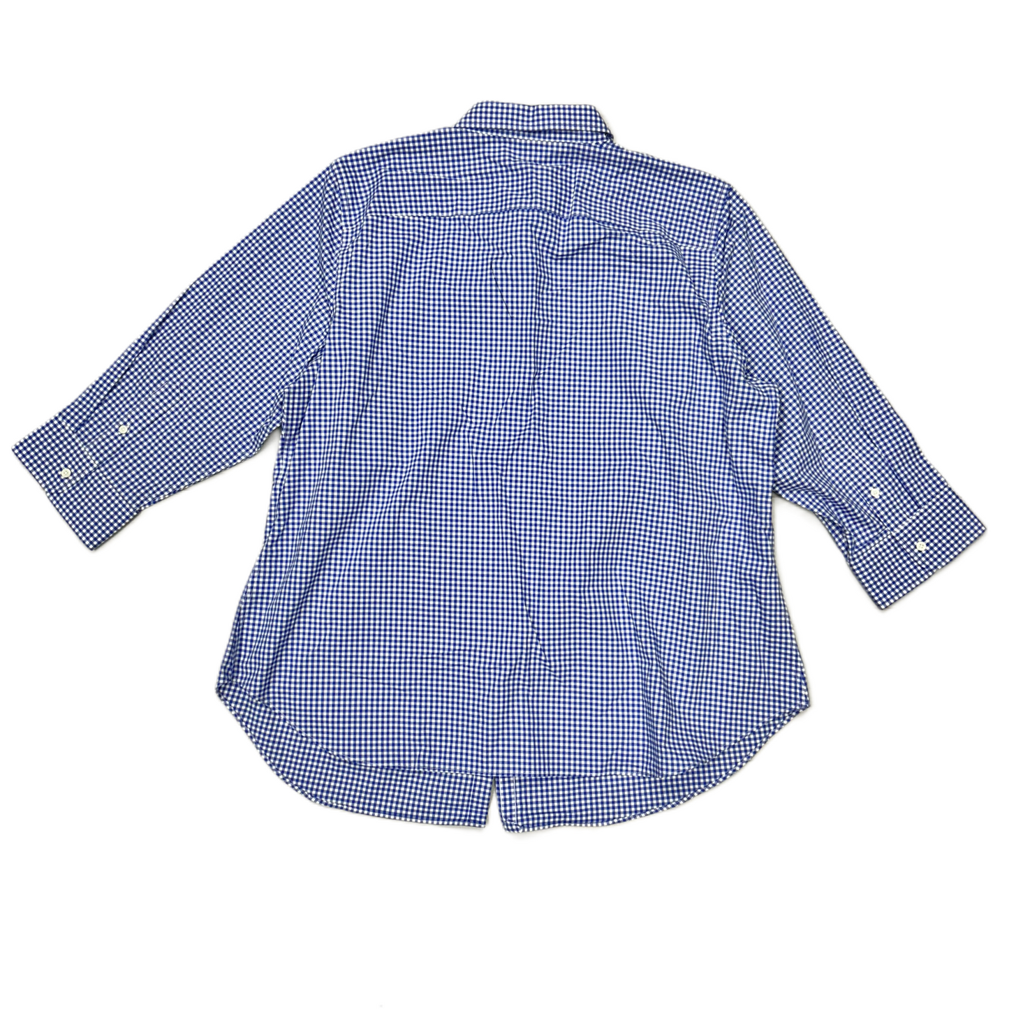 Top Long Sleeve By Lauren By Ralph Lauren In Blue & White, Size: 2x