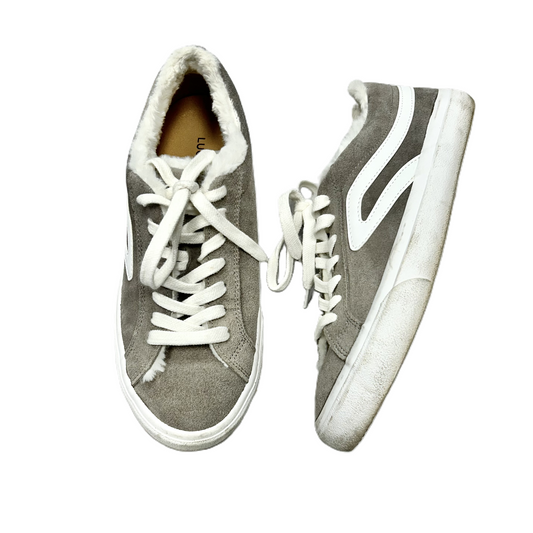 Shoes Sneakers By Lucky Brand In Grey & White, Size: 7.5