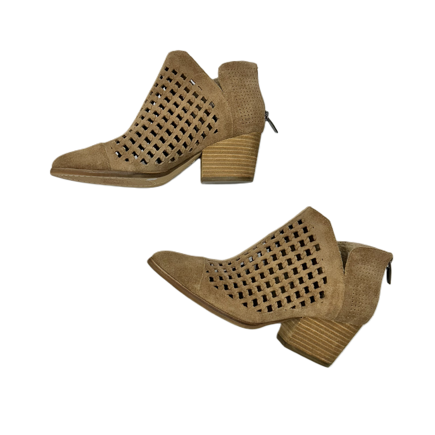 Boots Ankle Heels By Vince Camuto In Brown, Size: 6.5