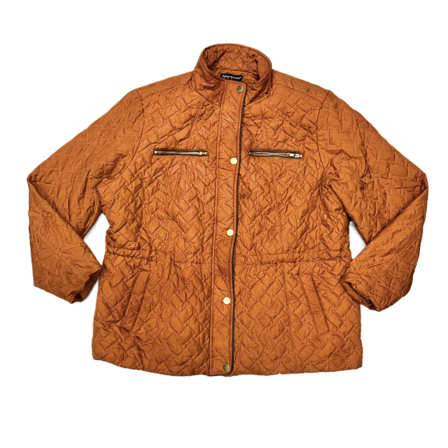 Jacket Puffer & Quilted By Ashley Stewart In Orange, Size: 3x