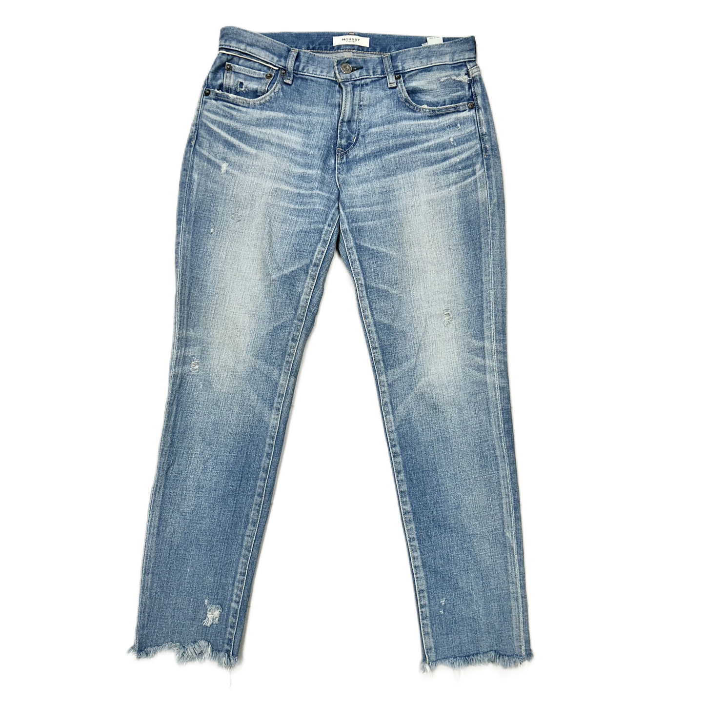 Jeans Straight By Moussy In Blue Denim, Size: 8