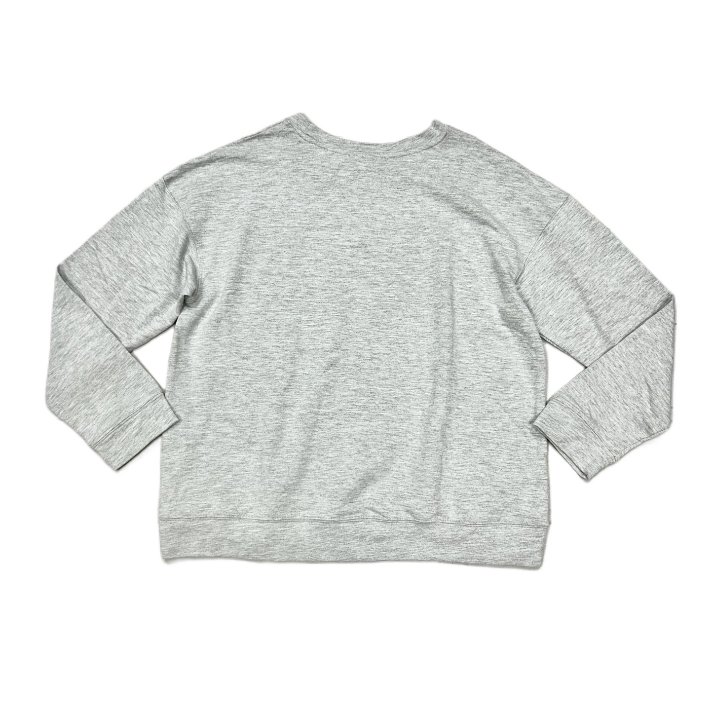 Top Long Sleeve By Brushed In Grey & Pink, Size: L