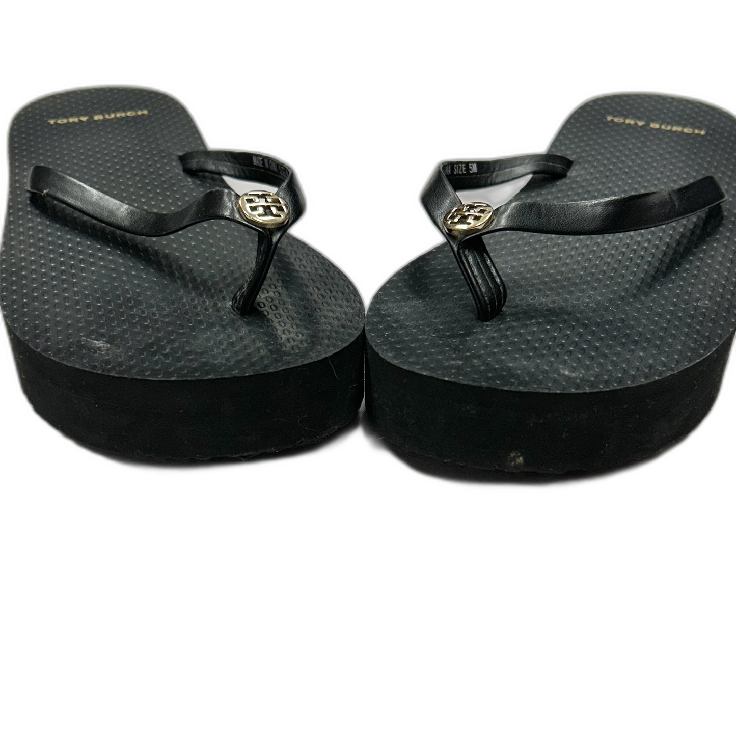 Sandals Designer By Tory Burch In Black, Size: 5