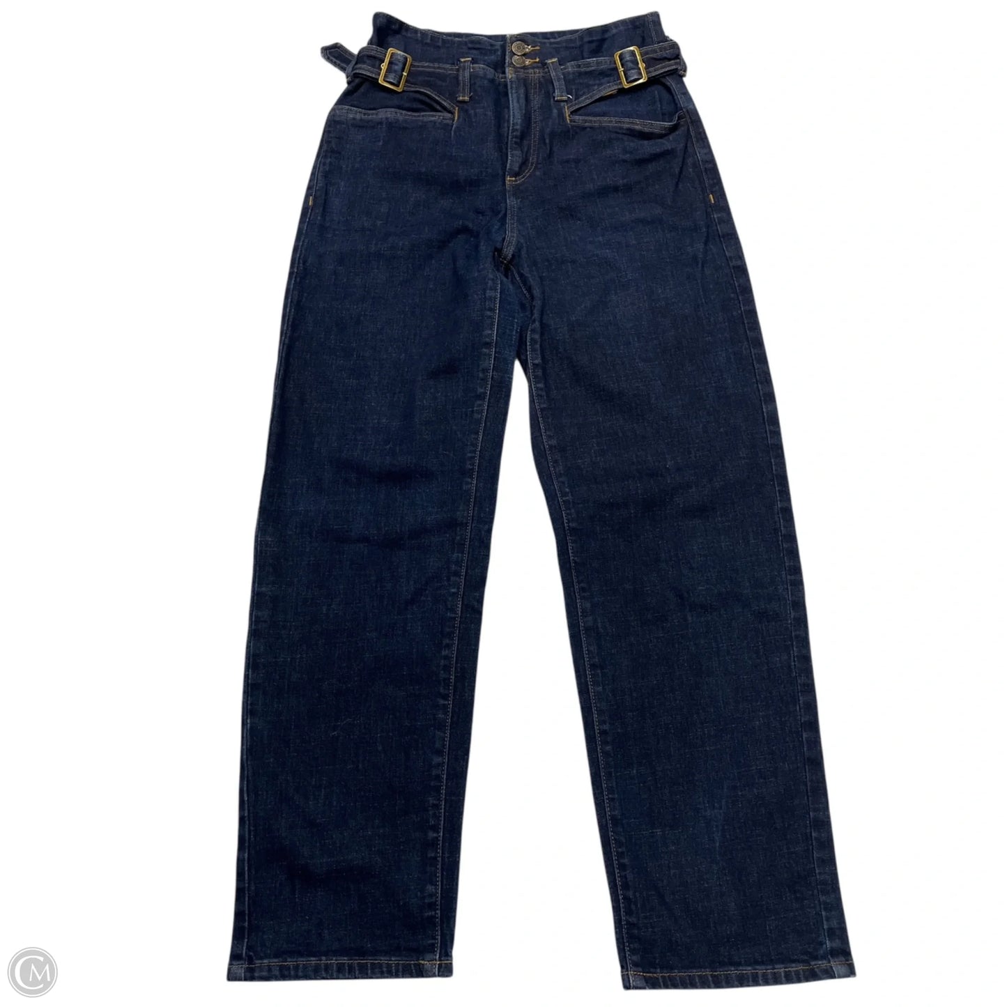 Jeans Straight By Banana Republic In Blue Denim, Size: 4
