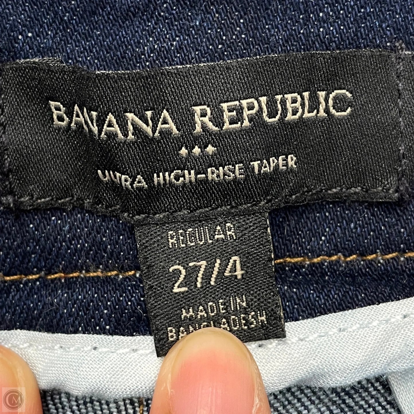 Jeans Straight By Banana Republic In Blue Denim, Size: 4
