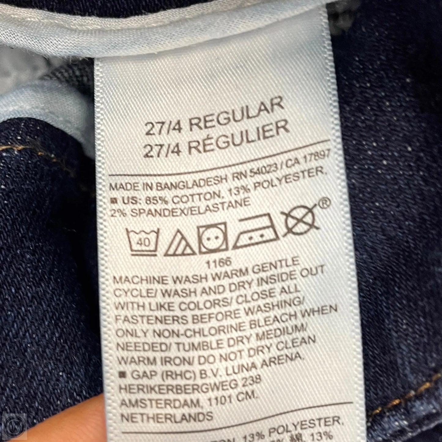 Jeans Straight By Banana Republic In Blue Denim, Size: 4