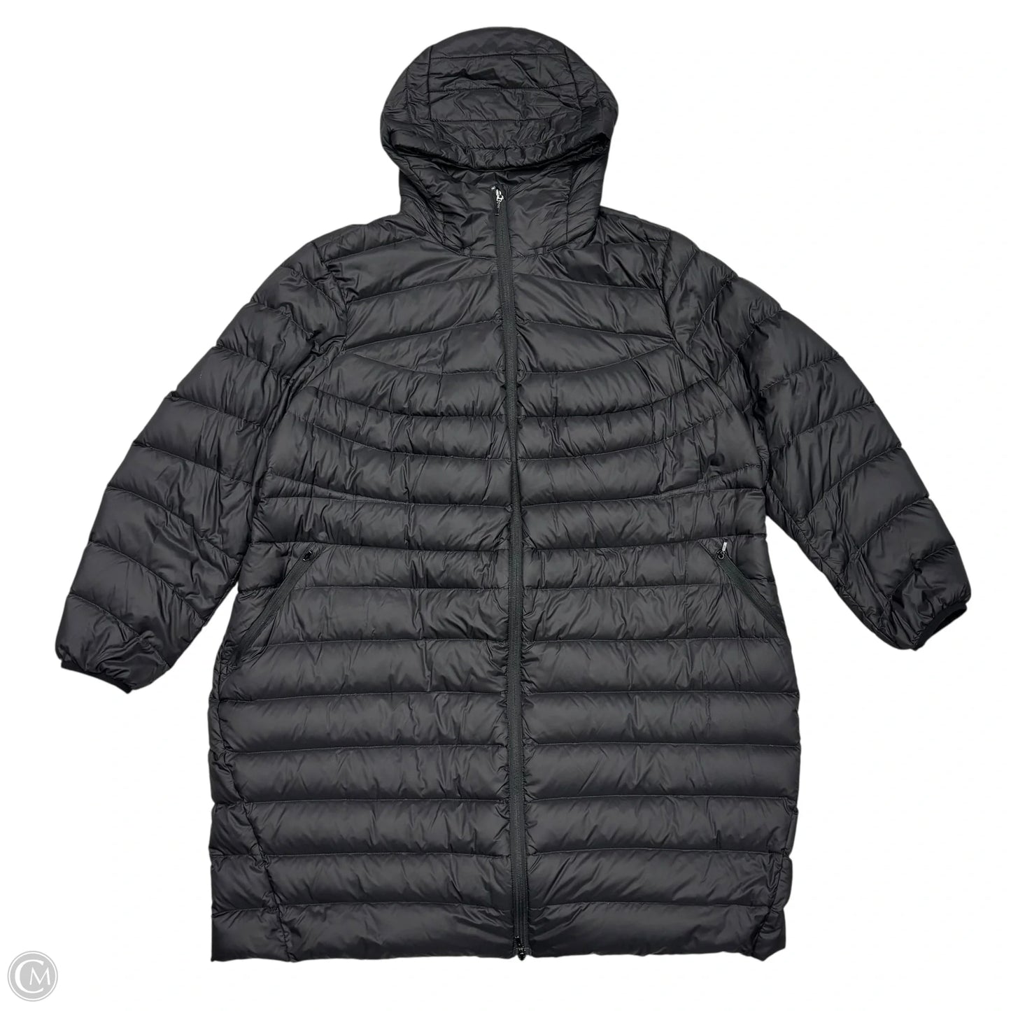 Jacket Puffer & Quilted By Lands End In Black, Size: 2x