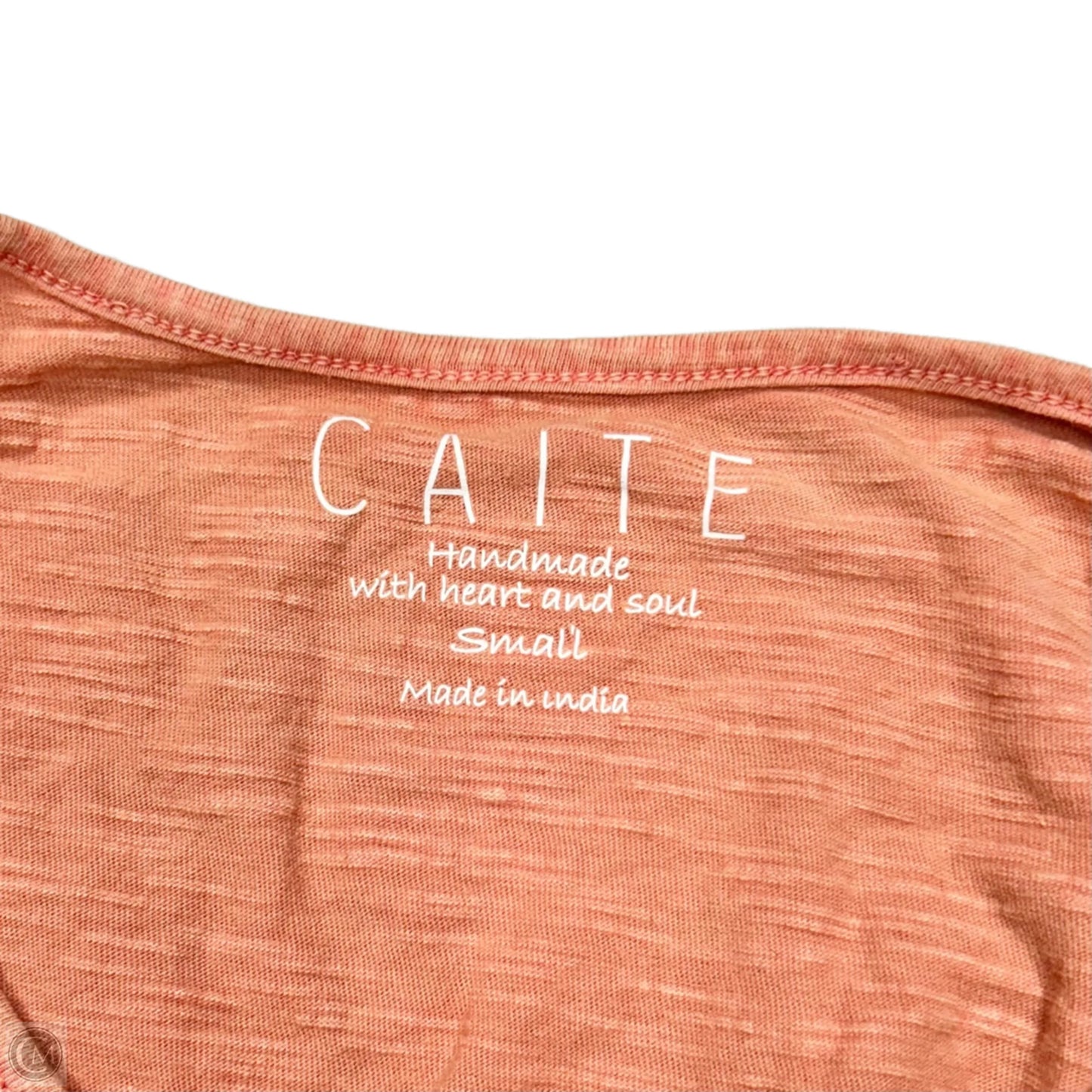 Top 3/4 Sleeve By Caite In Coral, Size: S