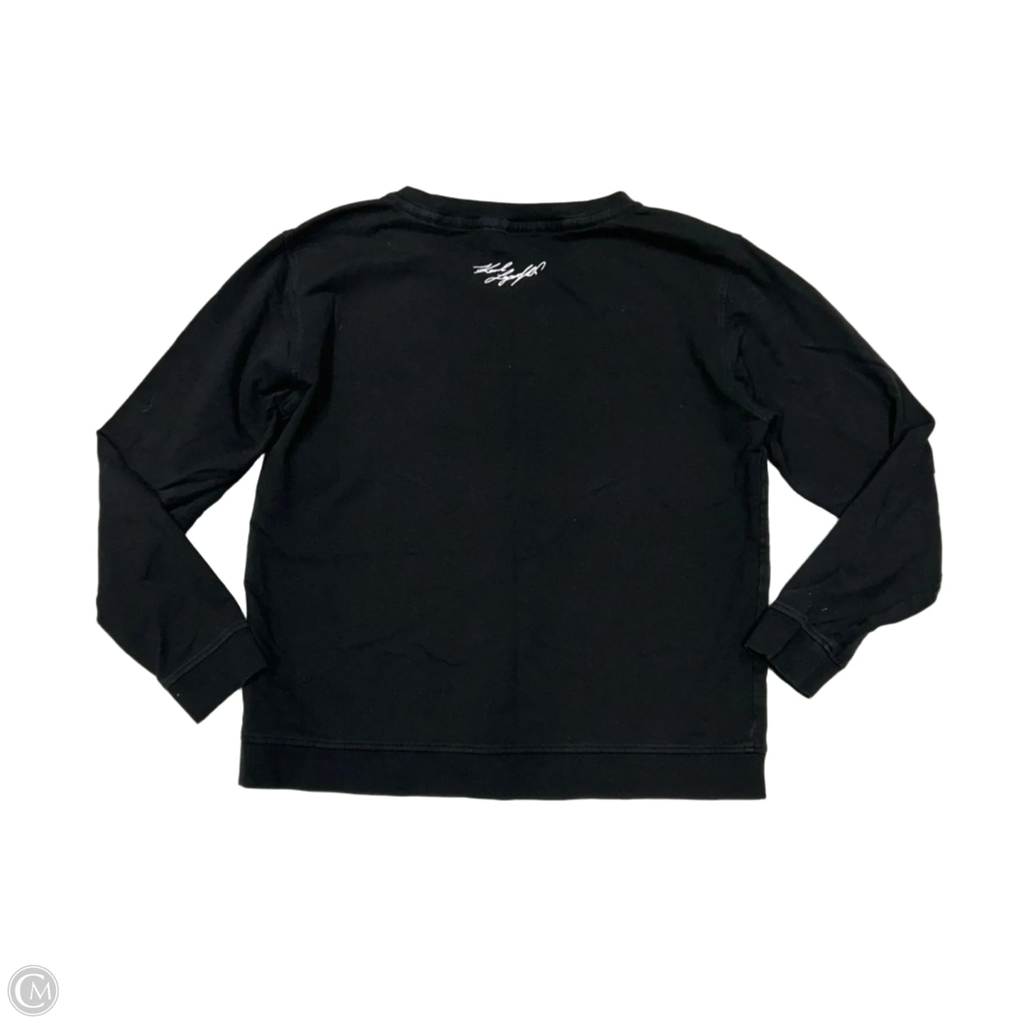 Top Long Sleeve Designer By Karl Lagerfeld In Black, Size: M