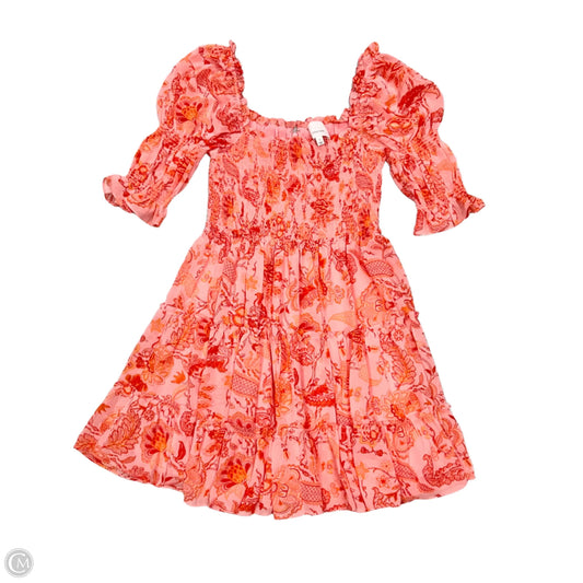 Dress Casual Short By Cinq A Sept In Pink & Red, Size: S