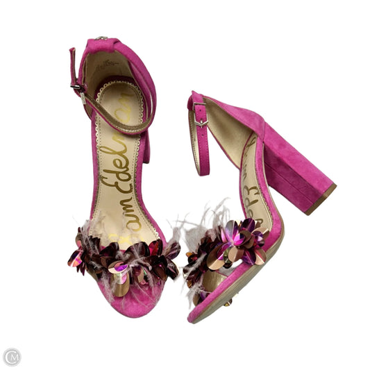 Sandals Heels Block By Sam Edelman In Pink, Size: 6