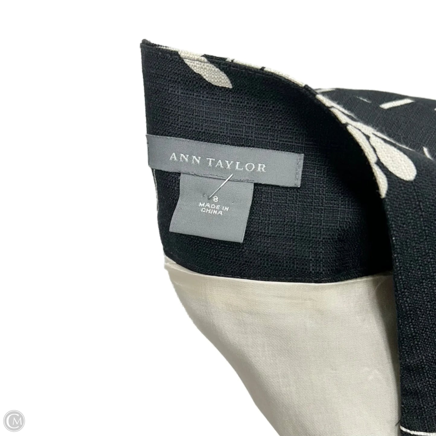 Skirt Midi By Ann Taylor In Black & Cream, Size: 8