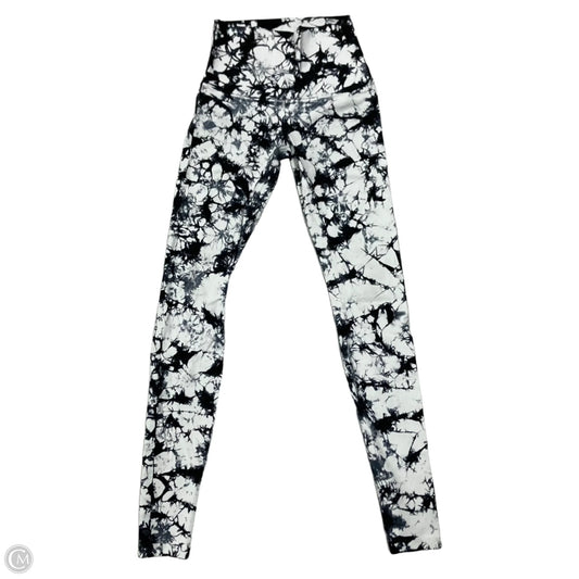 Athletic Leggings By Lululemon In Black & White, Size: S
