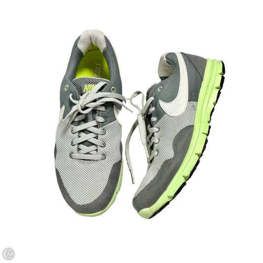 Shoes Athletic By Nike In Green & Grey, Size: 8.5