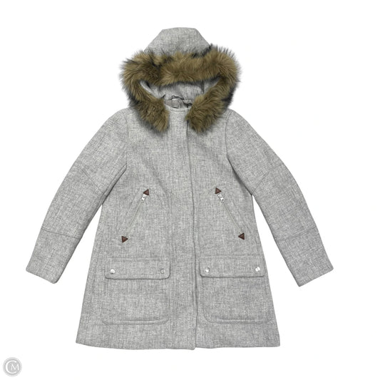 Coat Peacoat By J. Crew In Grey, Size: S