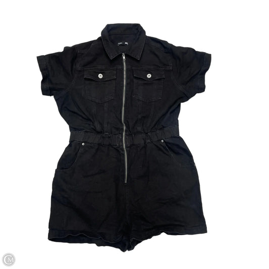 Romper By Fashion Nova In Black Denim, Size: 2x