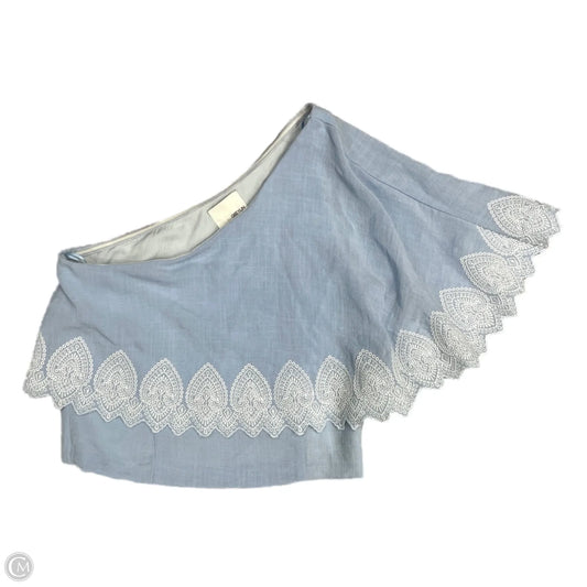 Top Short Sleeve By Greylin In Blue & White, Size: S