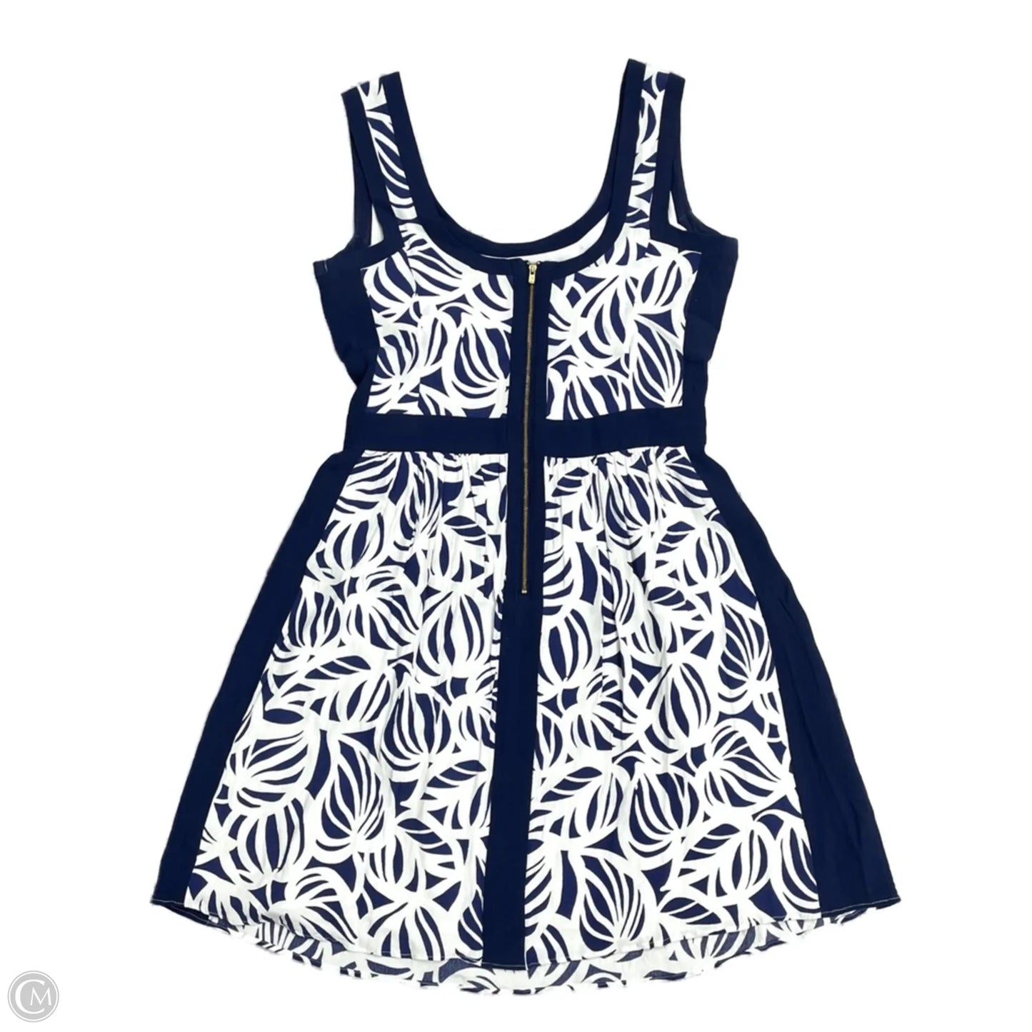 Dress Designer By Lilly Pulitzer In Blue & White, Size: M
