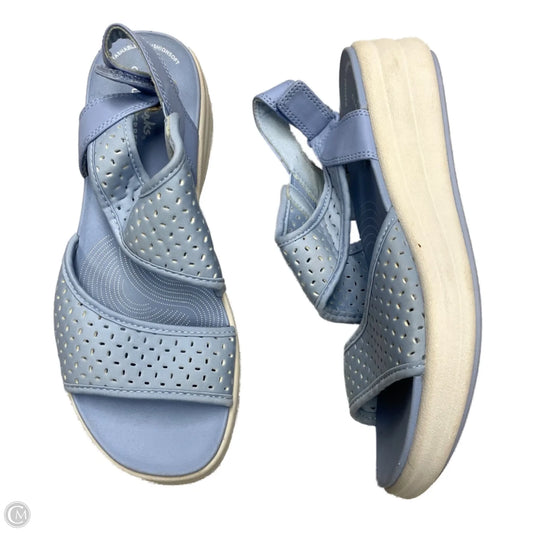 Sandals Heels Platform By Clarks In Blue, Size: 7