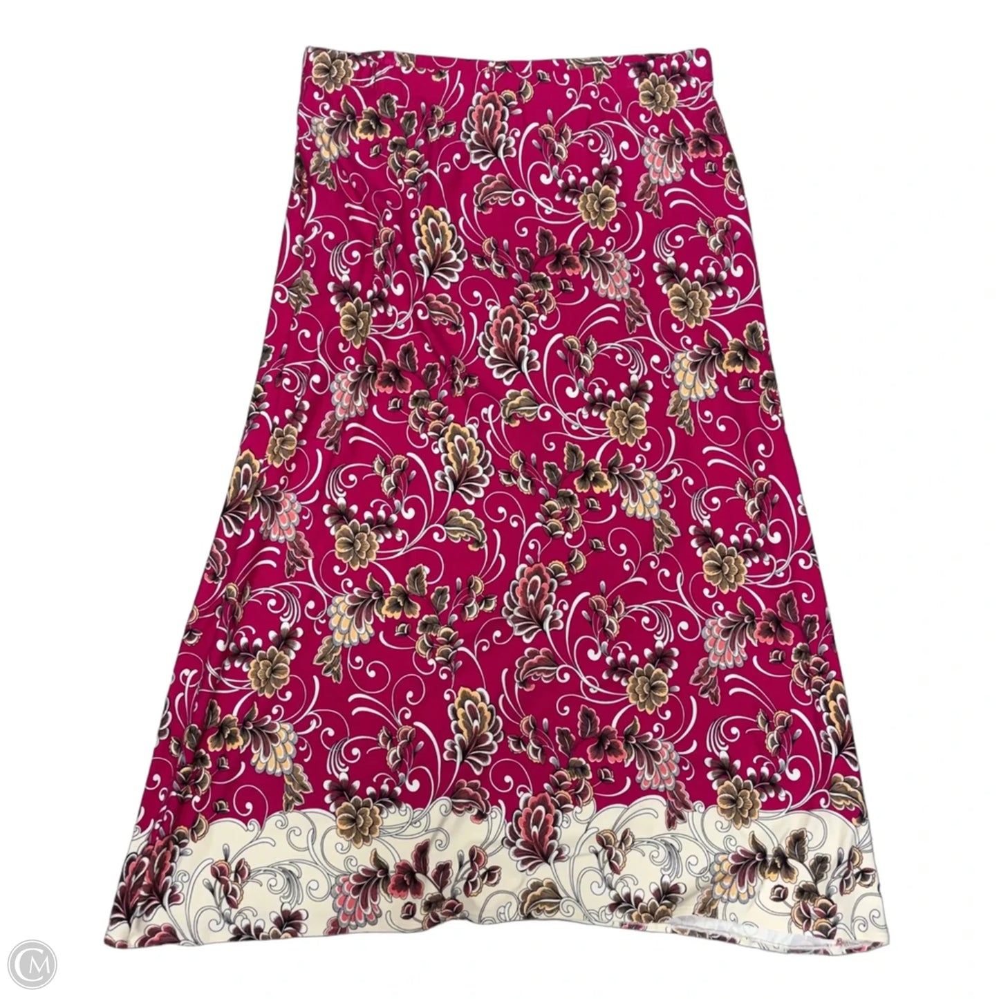 Skirt Maxi By Chicos In Pink & White, Size: L
