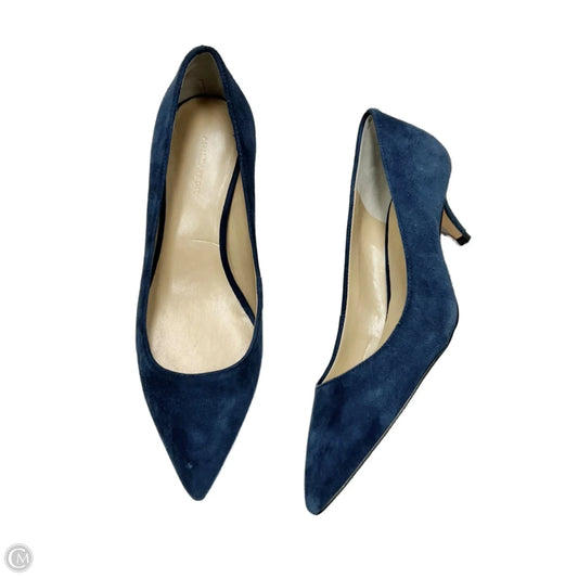 Shoes Heels Kitten By Ann Taylor In Navy, Size: 5.5