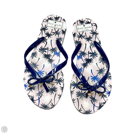Sandals Designer By Kate Spade In Blue & Pink, Size: 8