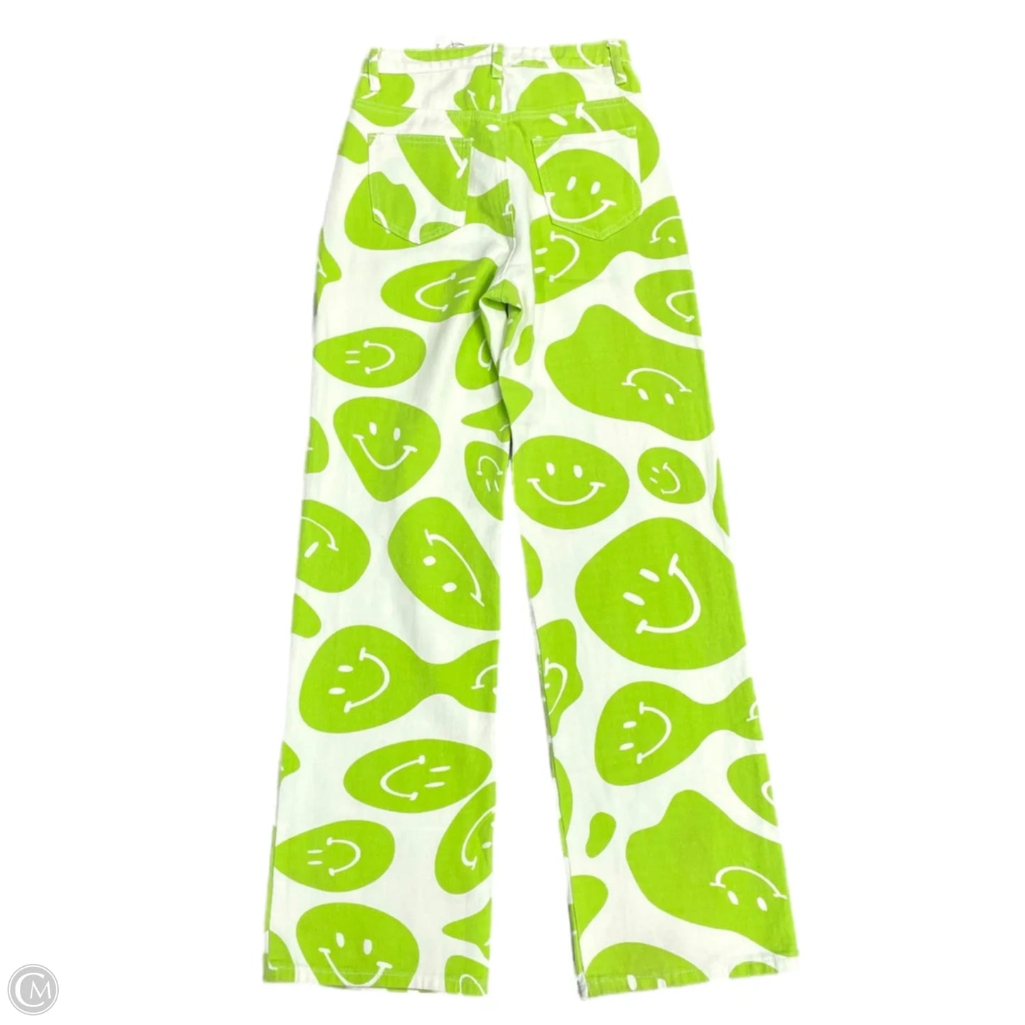 Jeans Straight By Bailey Rose In Green & White, Size: S