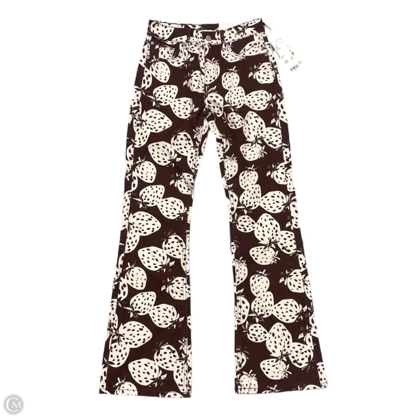 Jeans Straight By Bdg In Brown & Cream, Size: 0