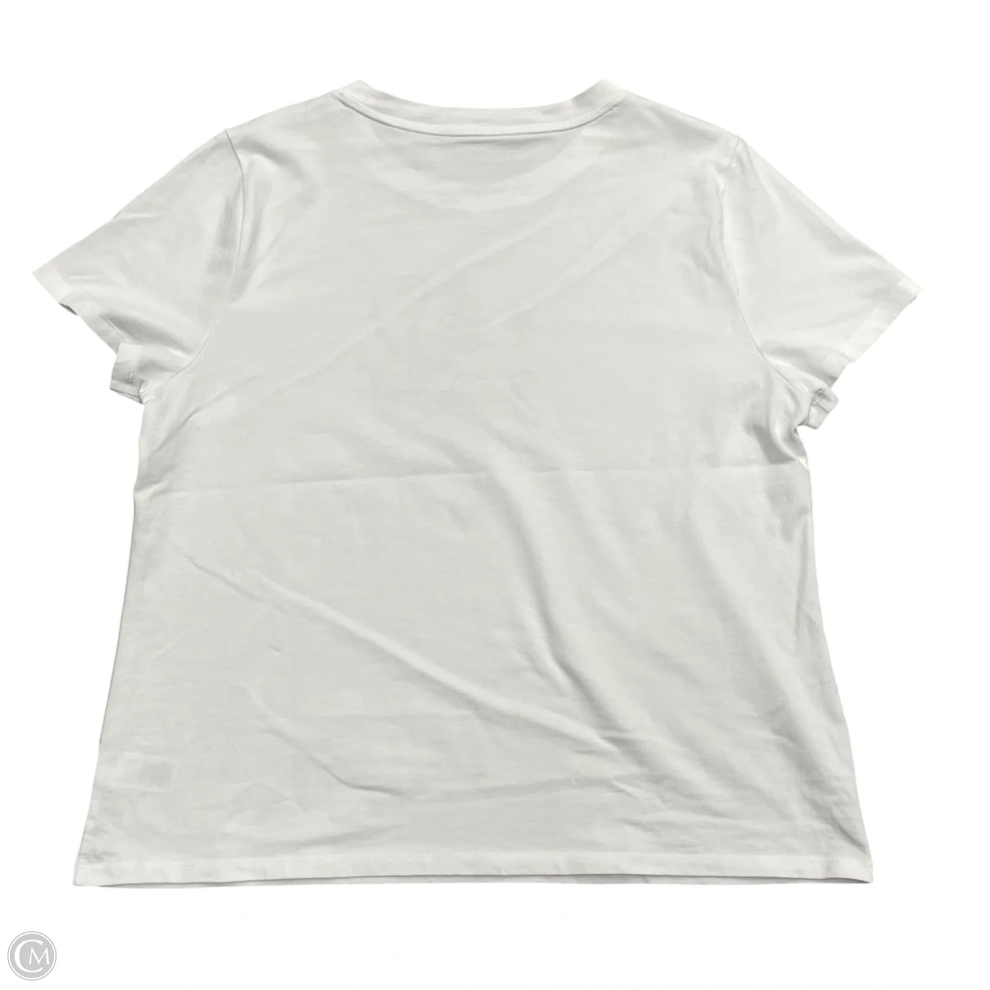 Top Short Sleeve By Talbots In White, Size: Xl