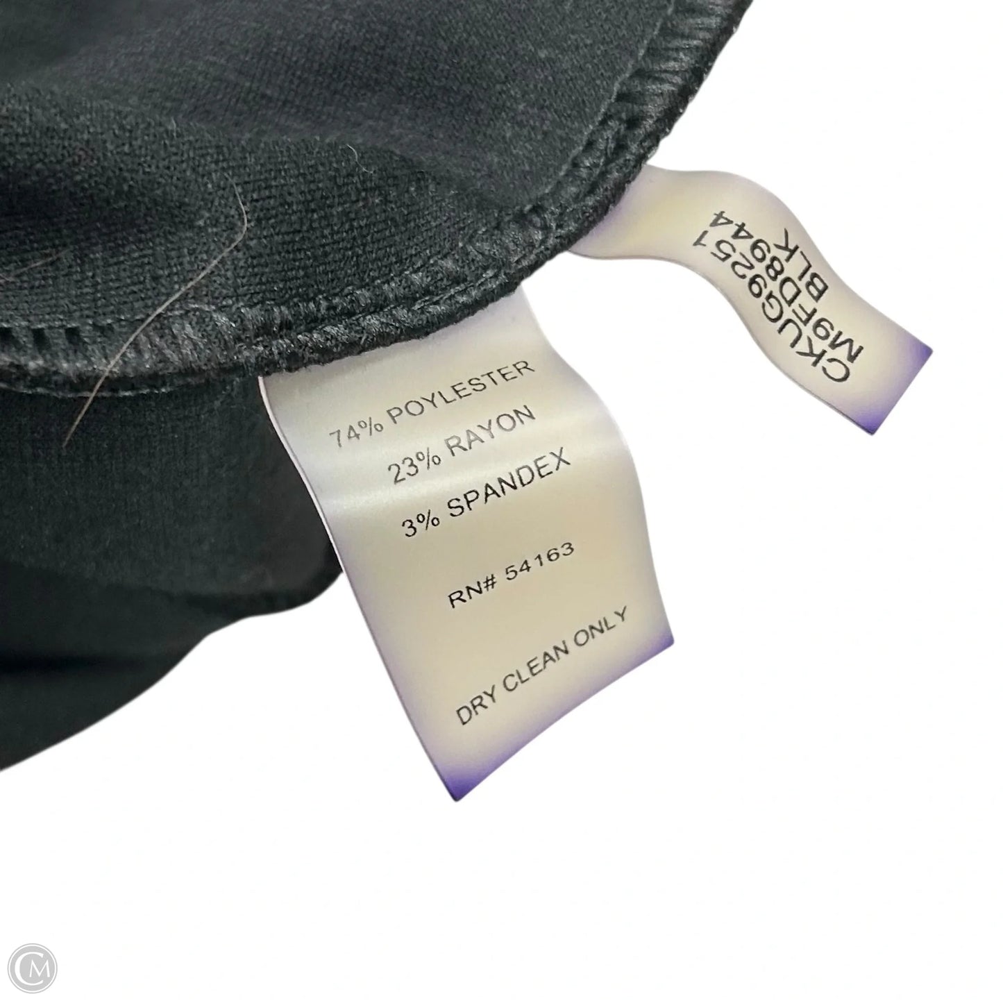 Dress Work By Calvin Klein In Black, Size: L