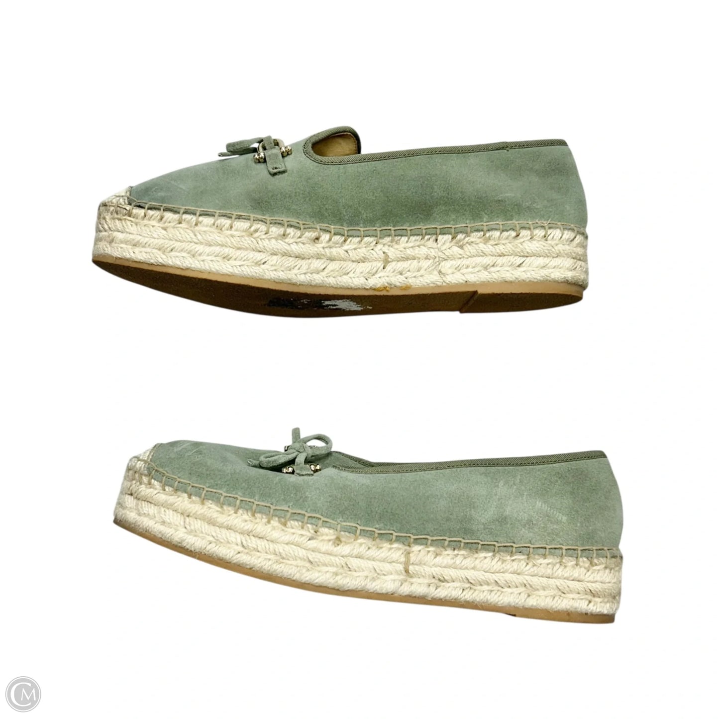 Shoes Flats By Talbots In Green & Tan, Size: 10