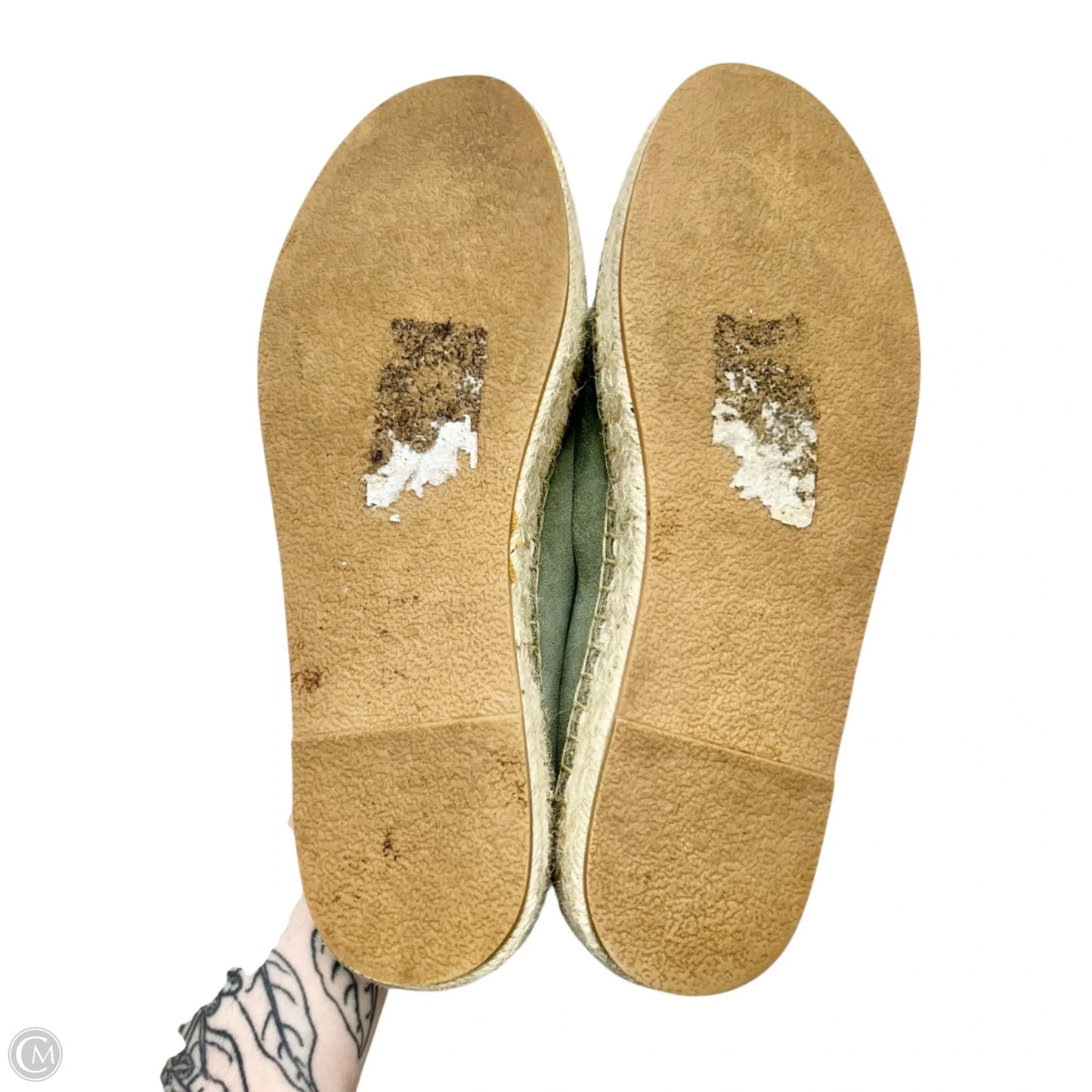 Shoes Flats By Talbots In Green & Tan, Size: 10