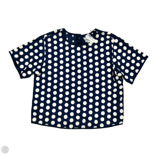 Top Short Sleeve By Madewell In Blue & White, Size: S