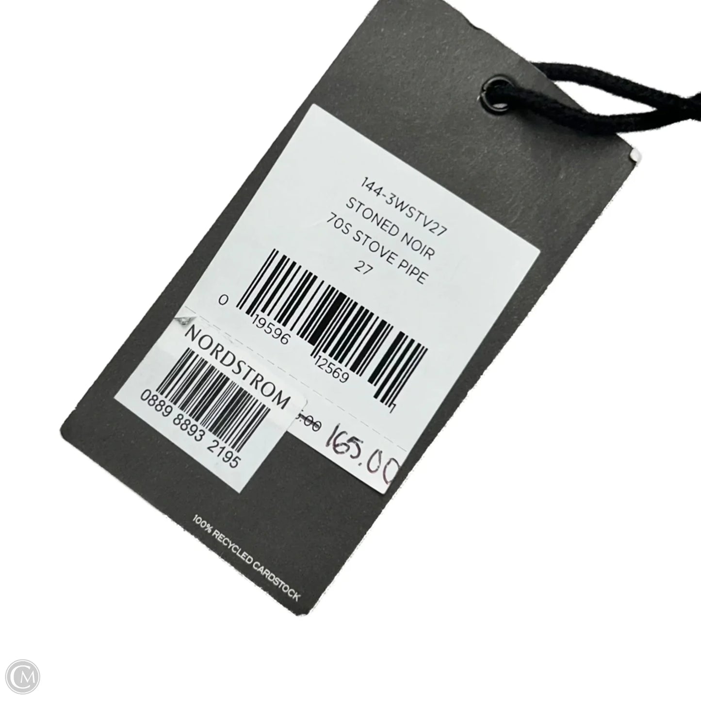 Jeans Straight By Re/Done In Black Denim, Size: 4