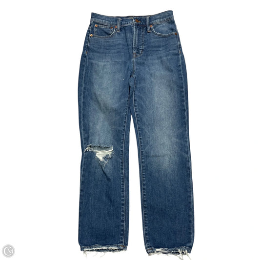 Jeans Straight By Madewell In Blue Denim, Size: 2