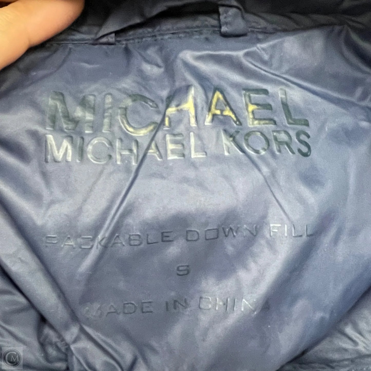 Jacket Puffer & Quilted By Michael By Michael Kors In Navy, Size: S