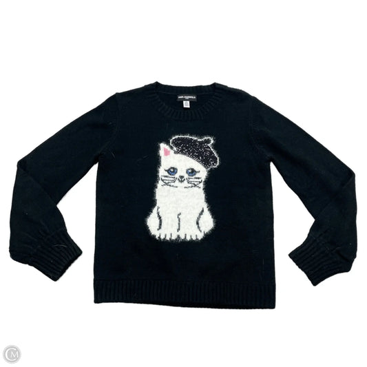 Sweater Cardigan Designer By Karl Lagerfeld In Black & White, Size: S