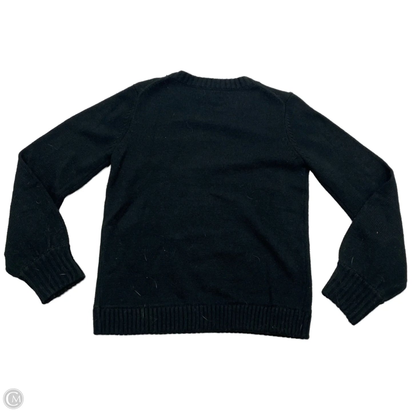 Sweater Cardigan Designer By Karl Lagerfeld In Black & White, Size: S