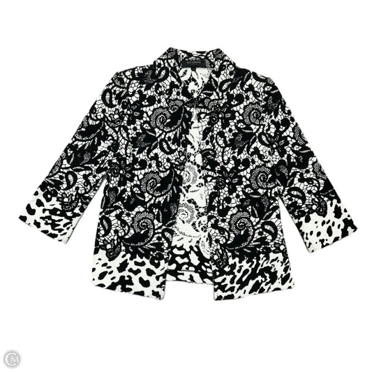 Blazer Designer By St. John In Black & White, Size: Xs