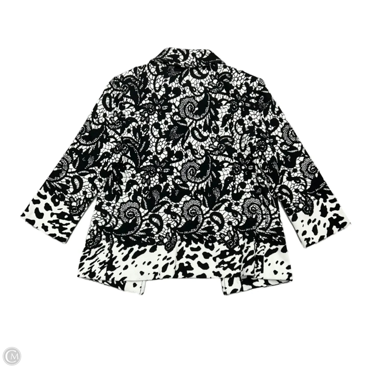Blazer Designer By St. John In Black & White, Size: Xs