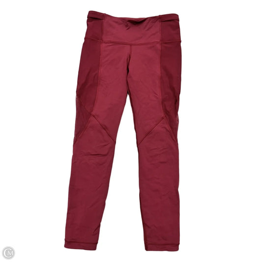 Athletic Leggings Capris By Lululemon In Red, Size: S